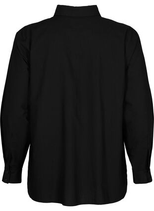 Bawelniana koszula z haftem angielskim, Black, Packshot image number 1