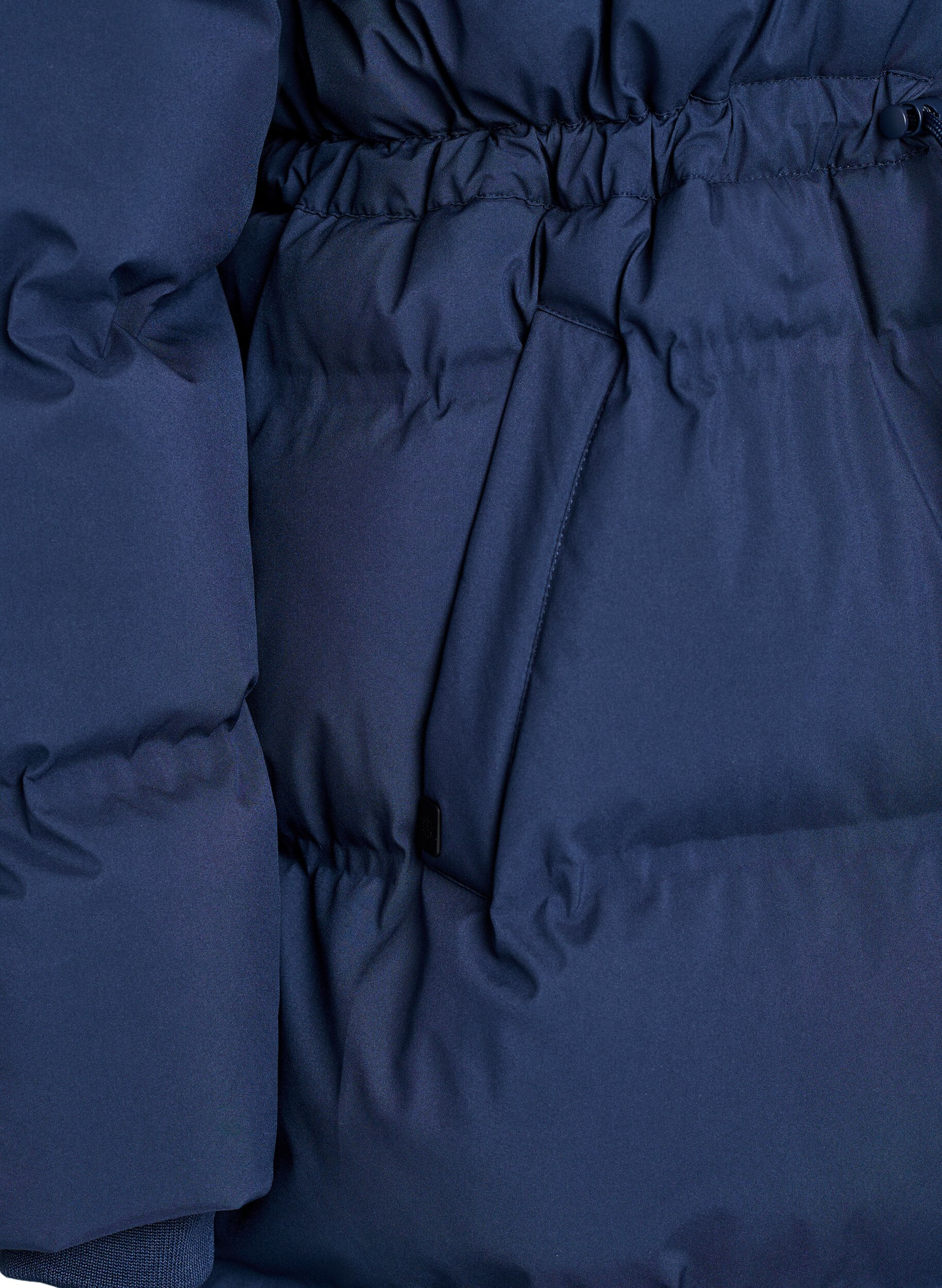 Zizzi Kurtka puchowa sredniej dlugosci z regulowana talia, Niebieskie, Packshot image number 3