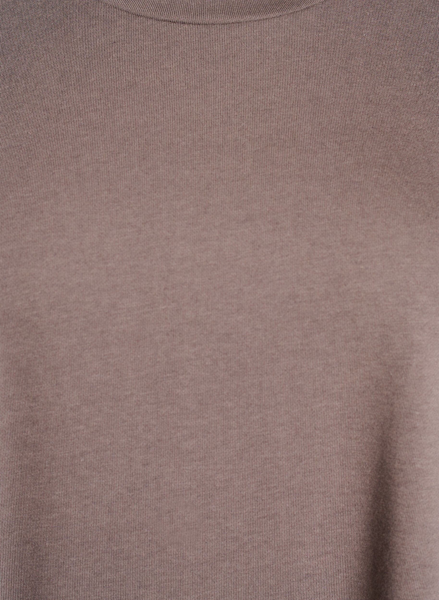 Zizzi Dzersejowa sukienka do kolan z kieszeniami w ksztalcie litery A, Brązowy, Packshot image number 2