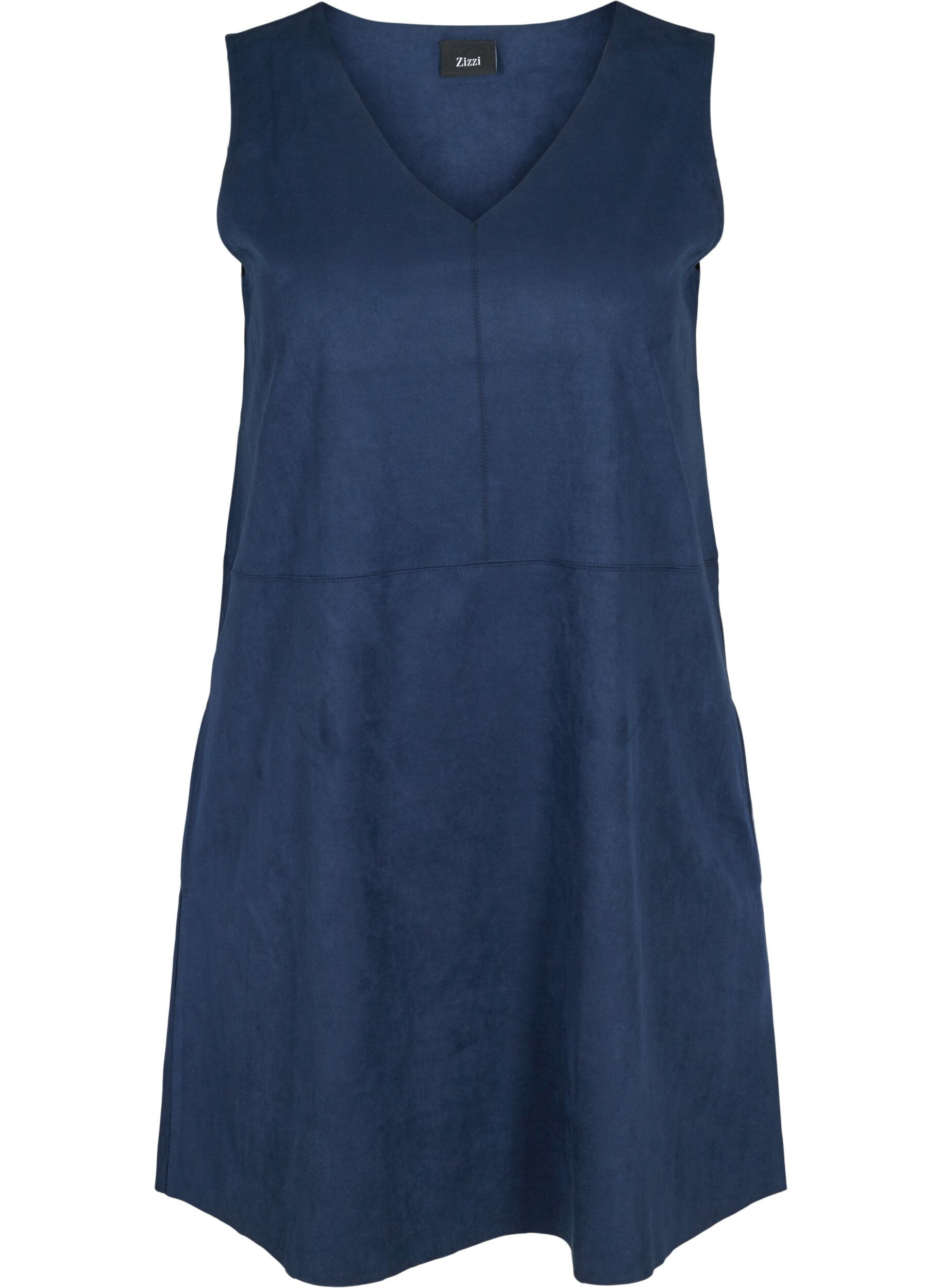 Zizzi Sleeveless A-line dress, Dark Blue, Packshot image number 0