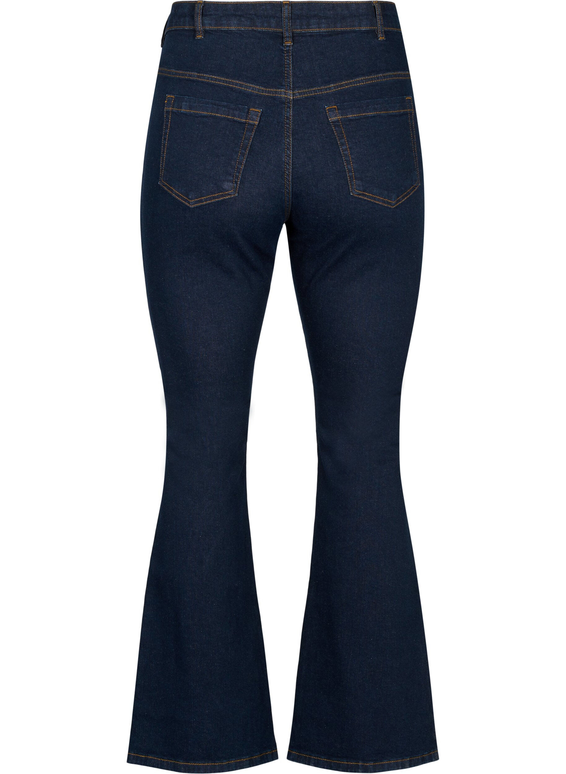 Zizzi  Jeansy typu bootcut Ellen z wysokim stanem, Niebieskie, Packshot image number 1