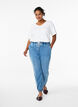 Jeansowe joggery z kieszeniami, Niebieskie, Model image number 1