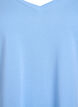 T-shirt z kr&oacute;tkim rekawem i dekoltem w szpic, Niebieskie, Packshot image number 2