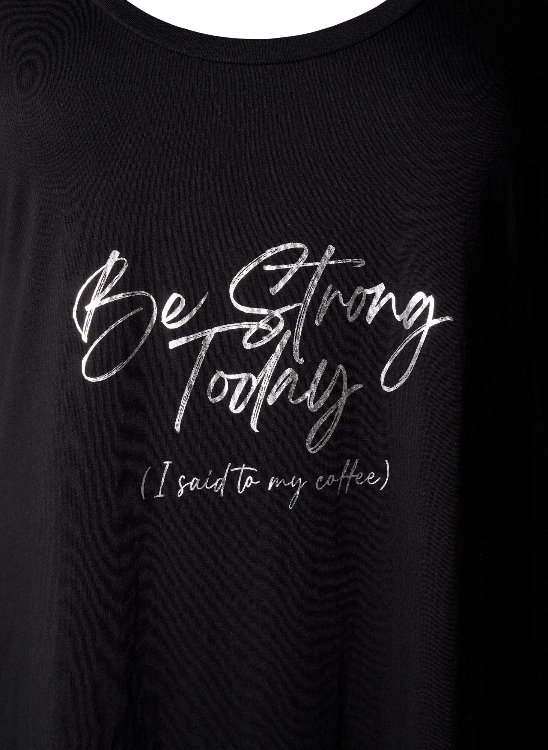 Zizzi Koszula nocna z kr&oacute;tkim rekawem, wykonana z bawelny organicznej, Czarne, Packshot image number 2