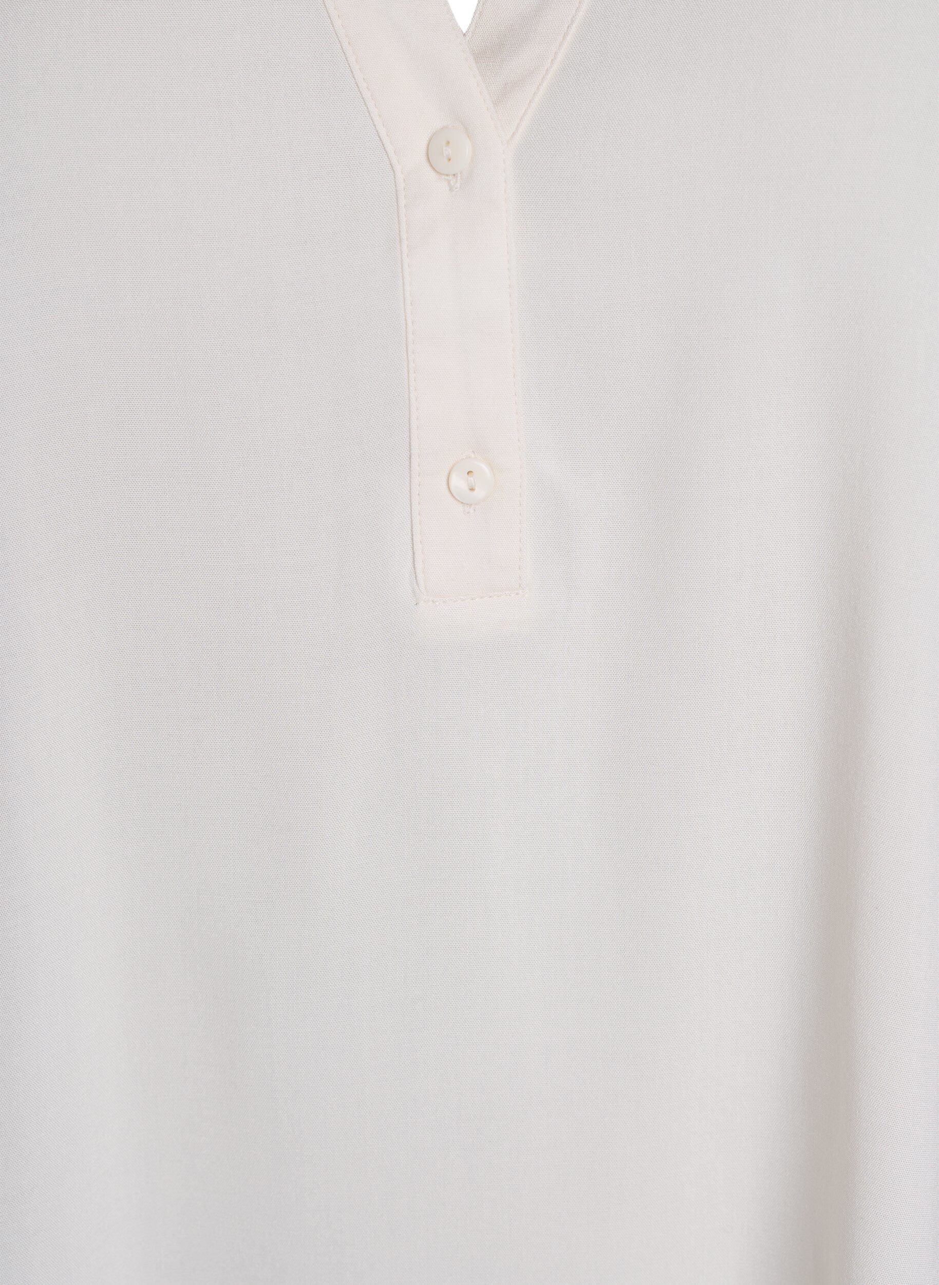 Zizzi Wiskozowa bluzka bez rekaw&oacute;w, Biały, Packshot image number 2