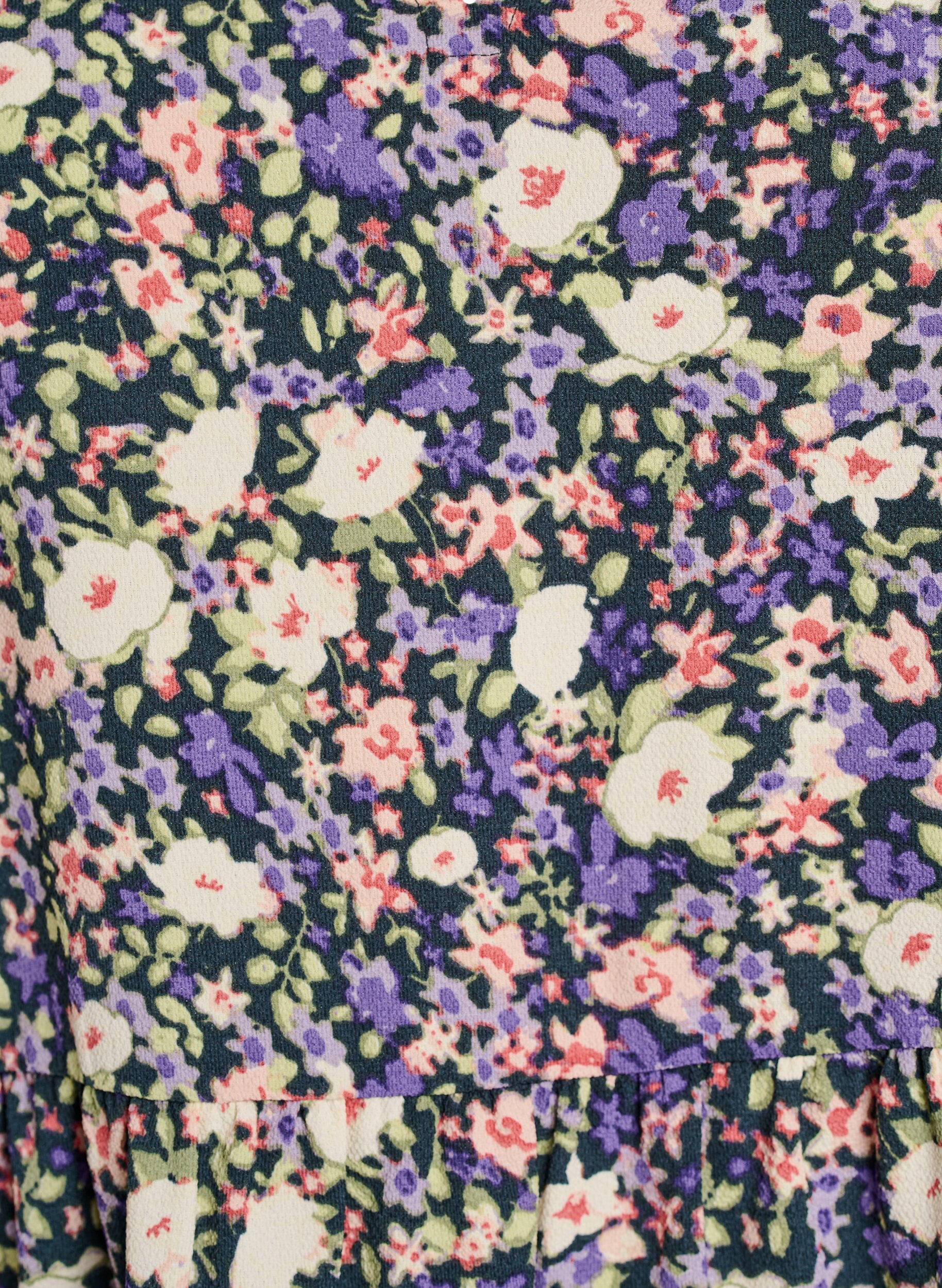 Zizzi Rozszerzana, odcinana sukienka z&nbsp;kr&oacute;tkim rekawem, Fioletowy, Packshot image number 2