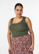 Dopasowany top z motywem, Zielony, Model image number 0