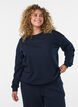 Bluza z nadrukiem tekstowym, Niebieskie, Model image number 0