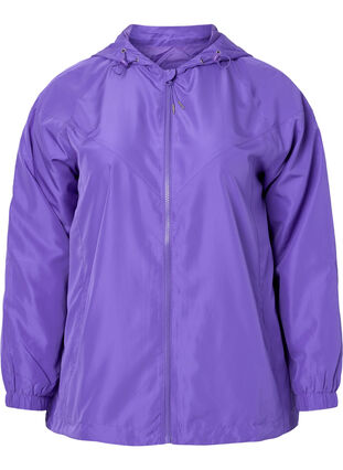 Krótka kurtka z kapturem i regulowanym dolem, Purple Opulence, Packshot image number 0