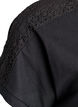 Bawelniany T-shirt z szydelkowym detalem, Czarne, Packshot image number 2