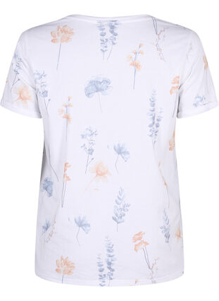 T-shirt z organicznej bawelny z nadrukiem w kwiaty, Bright W. AOP Flower, Packshot image number 1