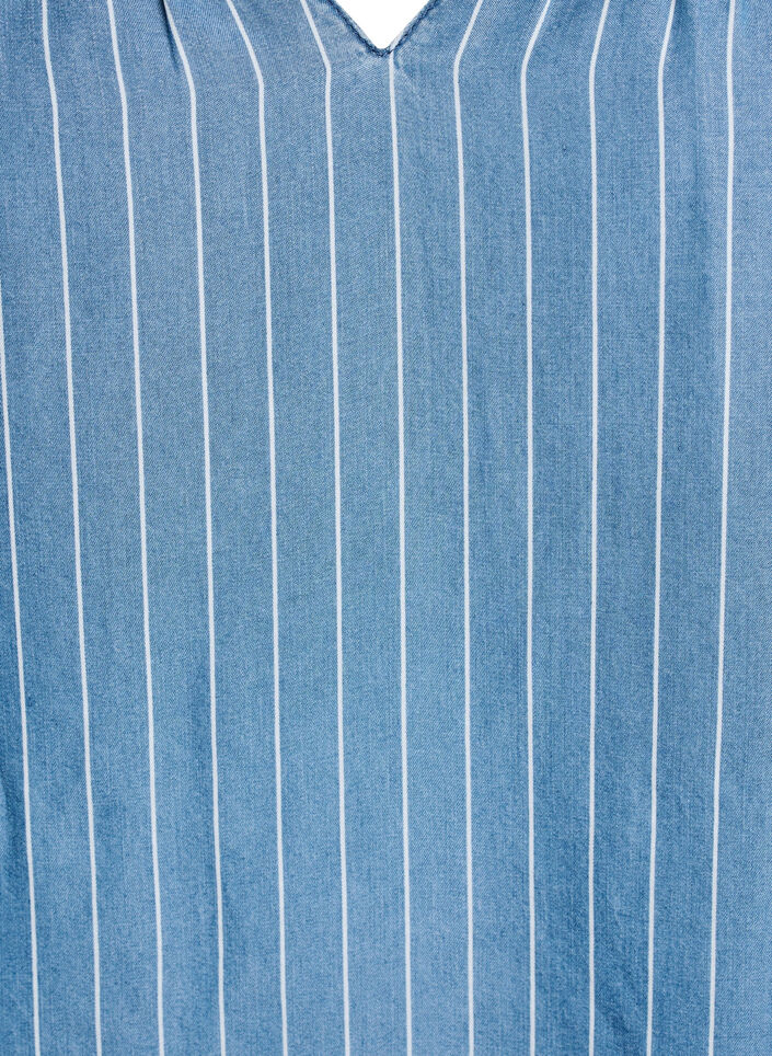 Dzinsowa bluzka w paski z dlugimi rekawami, Niebieskie, Packshot image number 2