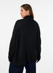 Sweter z kolnierzykiem i luznym krojem, Czarne, Model image number 2