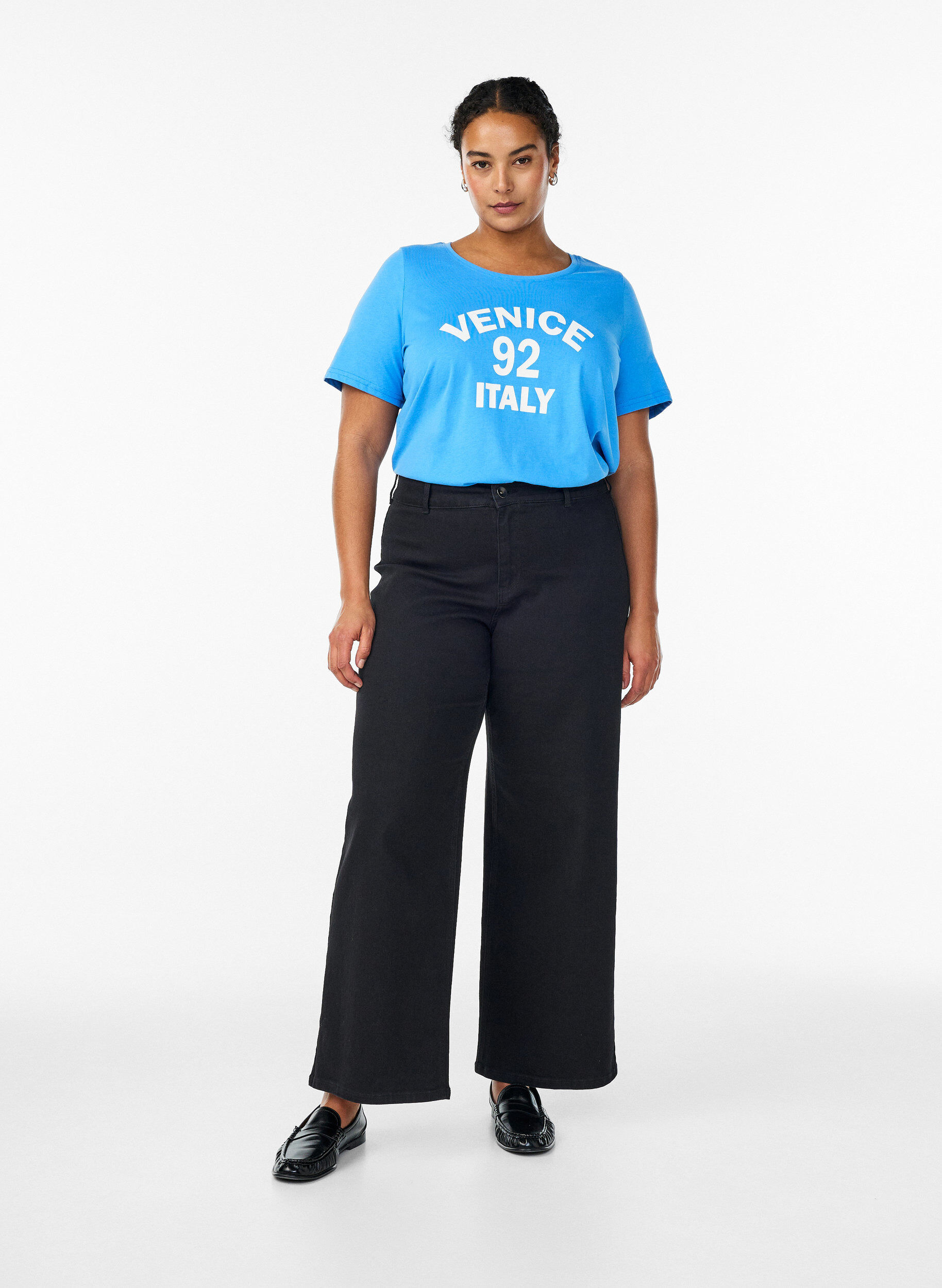 Zizzi FLASH - Koszulka z nadrukiem, Niebieskie, Model image number 1