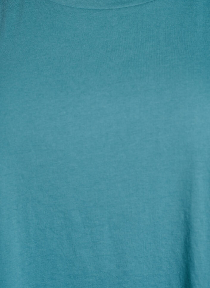 T-shirt z kr&oacute;tkim rekawem z mieszanki bawelny, Niebieskie, Packshot image number 2