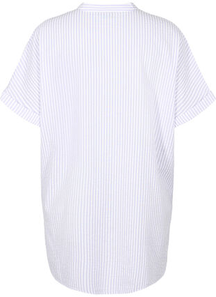 Koszula w paski z kieszeniami na piersi, White/LavenderStripe, Packshot image number 1