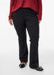 Spodnie typu bootcut z mieszanki wiskozy, Czarne, Model image number 2