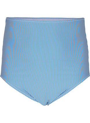 Pasiasty dól bikini z bardzo wysokim stanem, BlueWhite Stripe AOP, Packshot image number 0