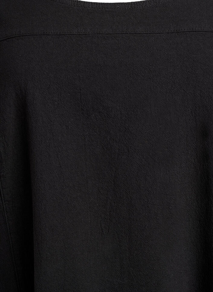 Bawelniana sukienka z kr&oacute;tkim rekawem, Czarne, Packshot image number 2