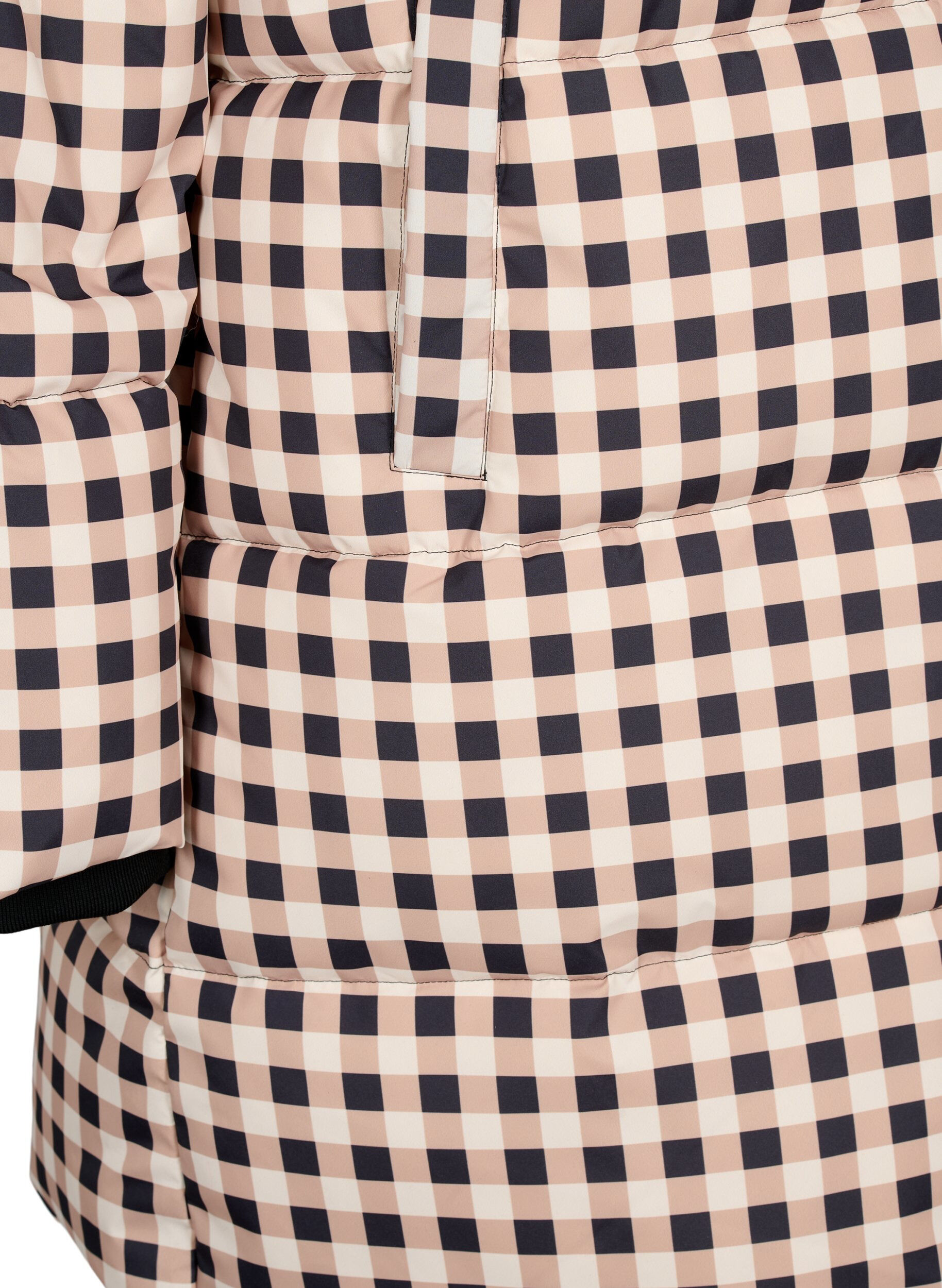 Zizzi Puchowa kurtka zimowa w krate, Black w. Nomad Check, Packshot image number 3