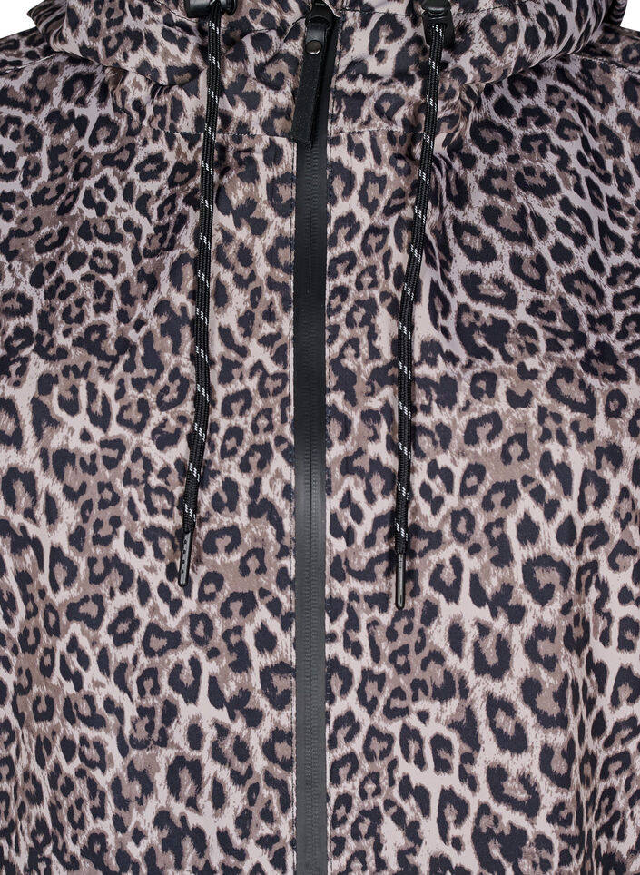 Kurtka przeciwdeszczowa z kieszeniami i kapturem, Brązowy, Packshot image number 2