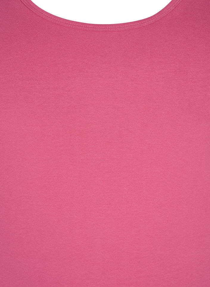 Podstawowy top bawelniany w jednolitym kolorze, Czerwony, Packshot image number 2