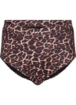 Figi damskie od bikini z nadrukiem i wysokim stanem, Autentic Leopard, Packshot image number 0
