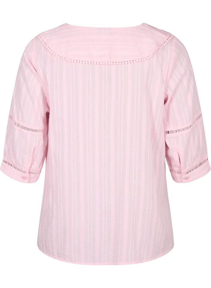 Bluzka z rekawem 3/4 i koronka, Almond Blossom, Packshot image number 1