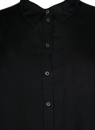 	 Koszula o przedluzonym kroju z rekawami 3/4 wykonana z lyocellu (TENCEL™), Black, Packshot image number 2