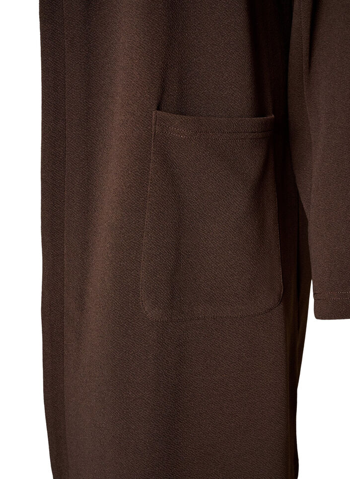 Dluga marynarka z kieszeniami, Brązowy, Packshot image number 3