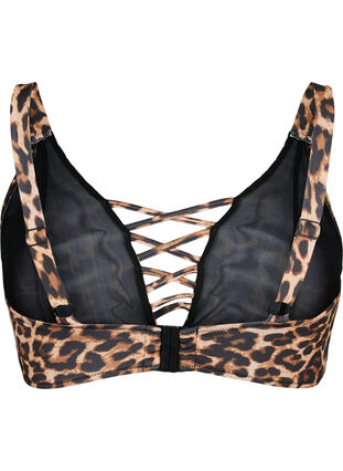 Biustonosz od bikini w panterke ze sznurkowymi detalami, Autentic Leopard, Packshot image number 1