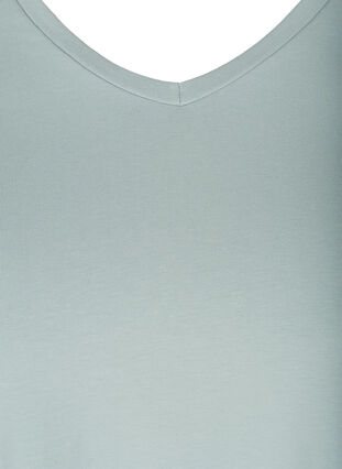 Koszulka typu basic z dekoltem w serek, Gray mist, Packshot image number 2