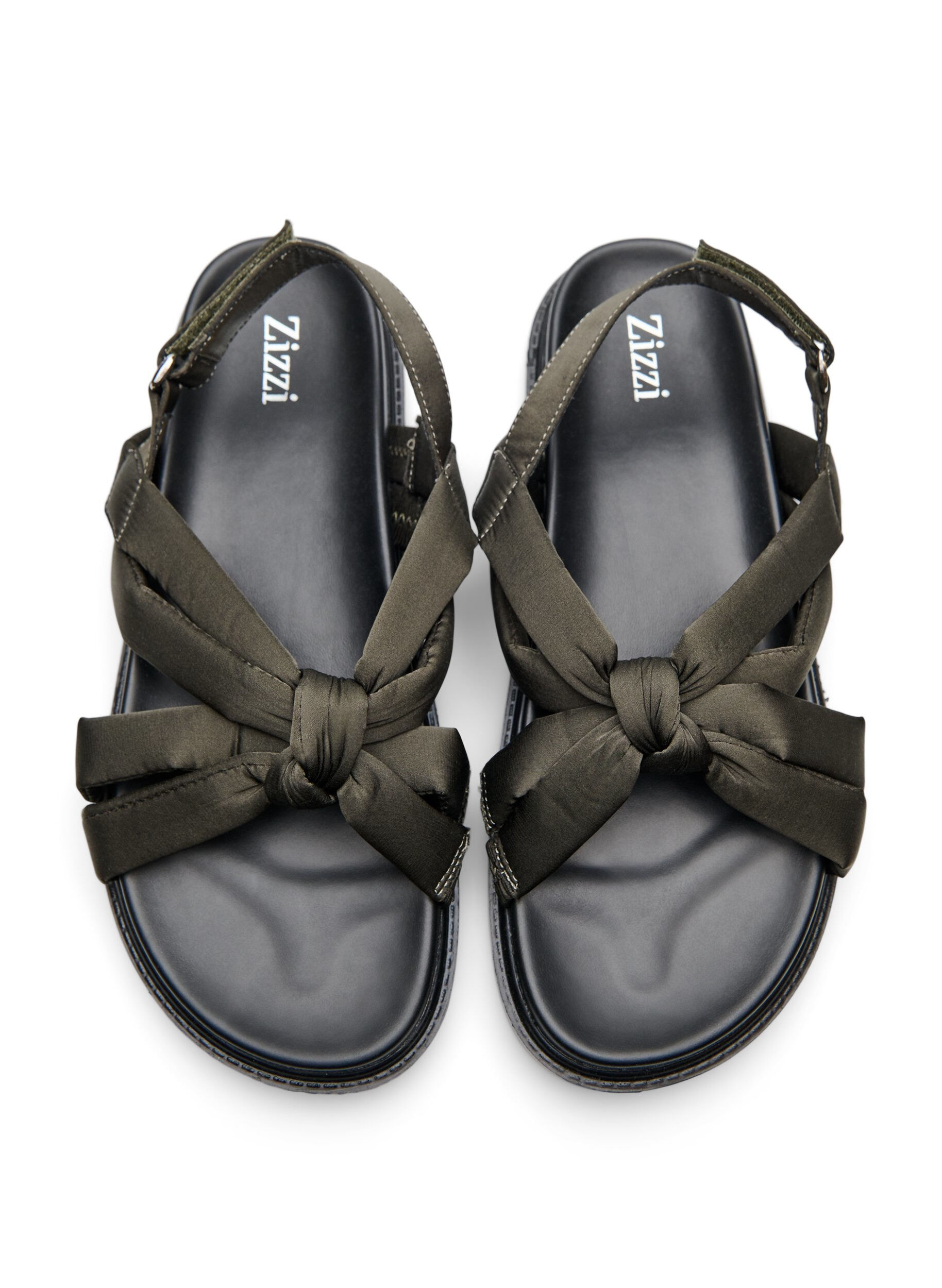 Zizzi Szerokie - Sandal z detalem wiazania, Zielony, Packshot image number 2