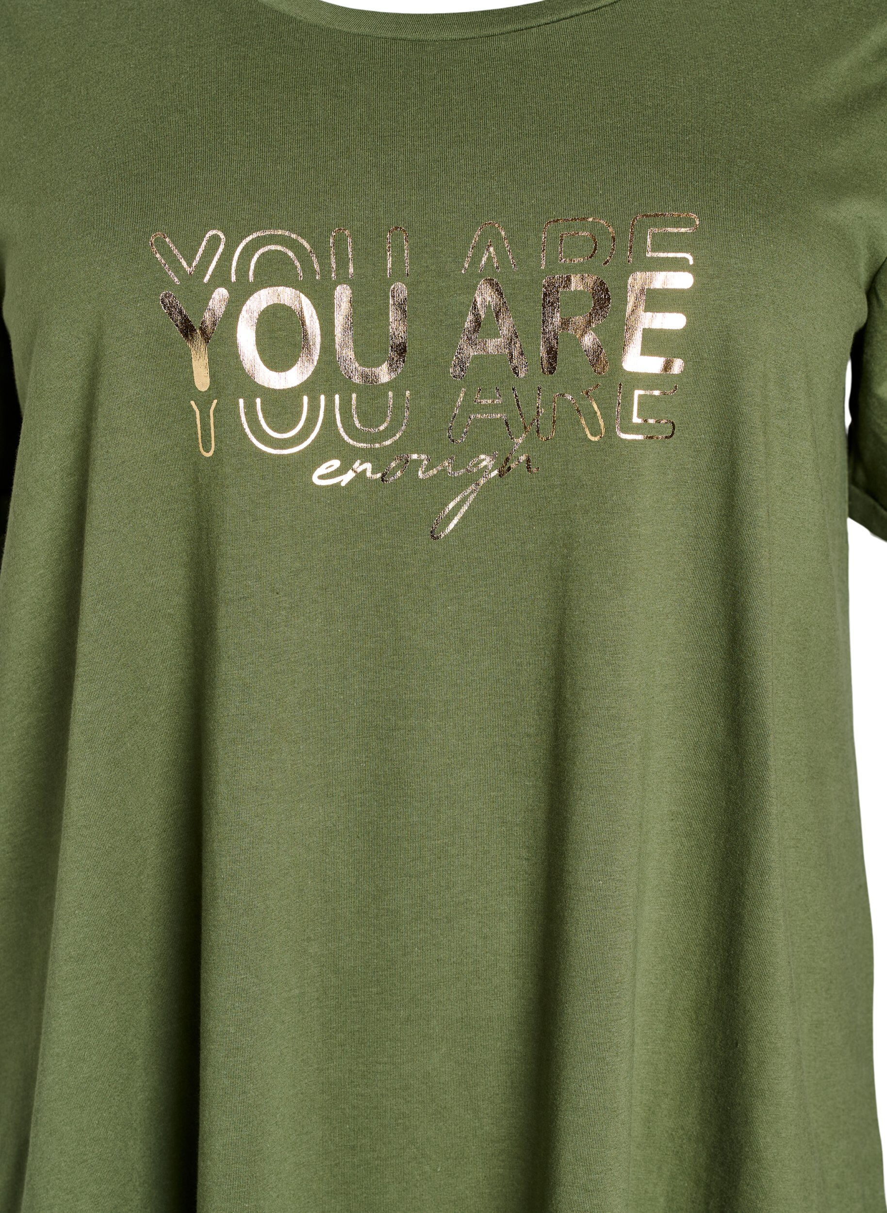 Zizzi Koszula nocna z kr&oacute;tkim rekawem, wykonana z bawelny organicznej, Zielony, Packshot image number 2