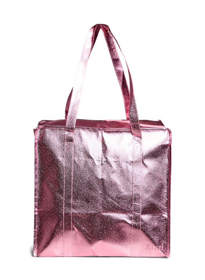 Torba na zakupy z suwakiem, R&oacute;żowy, Packshot image number 1