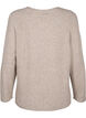 Dzianinowy sweter z rozcieciem, Simply Taupe Mel., Packshot image number 1
