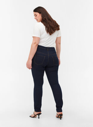 Mocno dopasowane jeansy Amy z wysokim stanem, 1607B Blu.D., Model image number 1