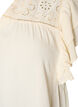 Tunika z broderie anglaise i rekawami z falbana, Beżowy, Packshot image number 2