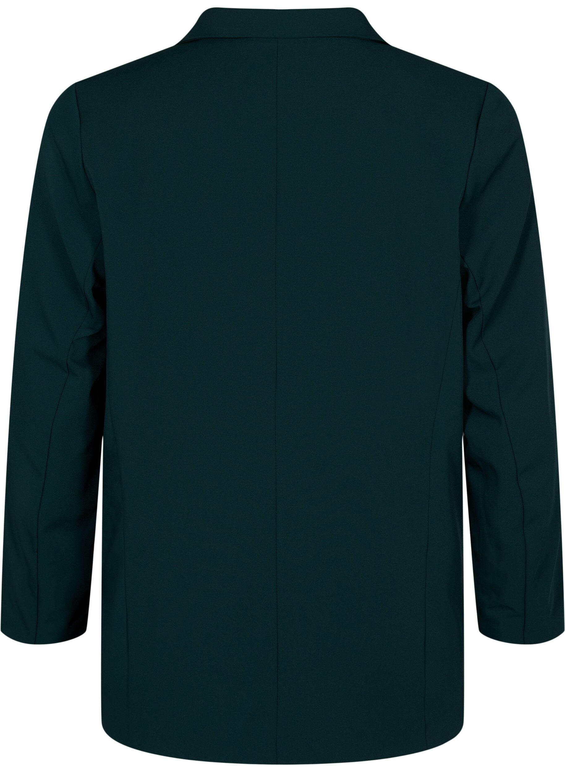 Zizzi Classic blazer with pockets, Scarab, Packshot image number 1