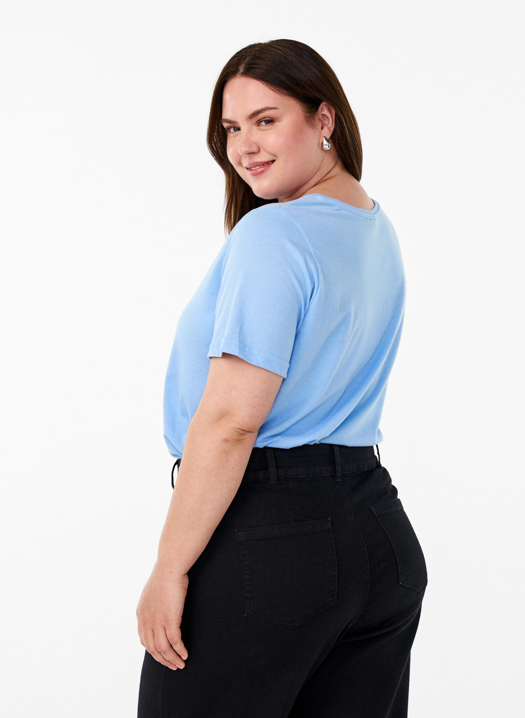 Zizzi FLASH - T-shirt z nadrukiem, Niebieskie, Model image number 2