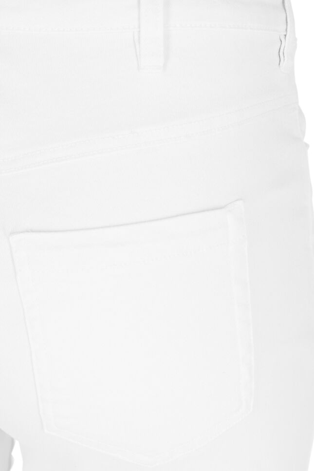 Amy capri jeans z wysokim stanem i bardzo dopasowanym krojem, Biały, Packshot image number 3