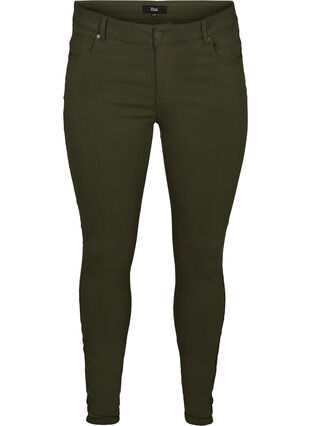 Spodnie o waskim kroju z kieszeniami, Ivy green, Packshot image number 0