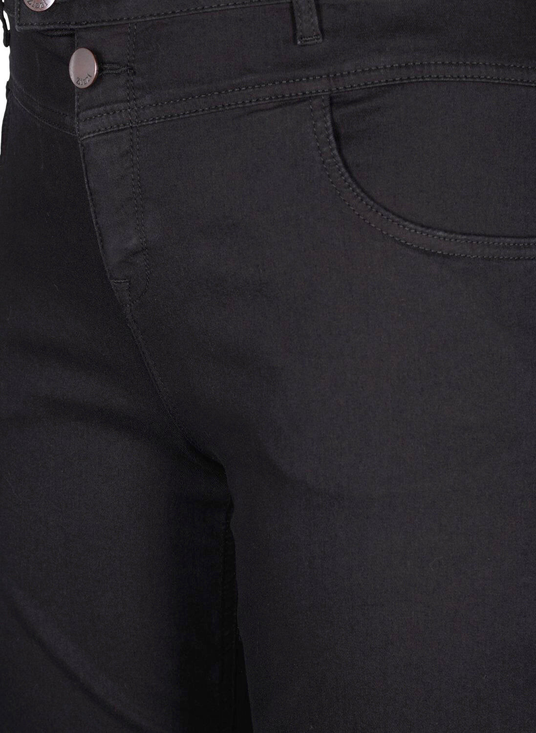 Zizzi Jeansy Gemma o&nbsp;tradycyjnym kroju z&nbsp;wysokim stanem, Czarne, Packshot image number 2
