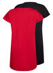 2-pack T-shirt z kr&oacute;tkim rekawem, Czerwony, Packshot image number 1