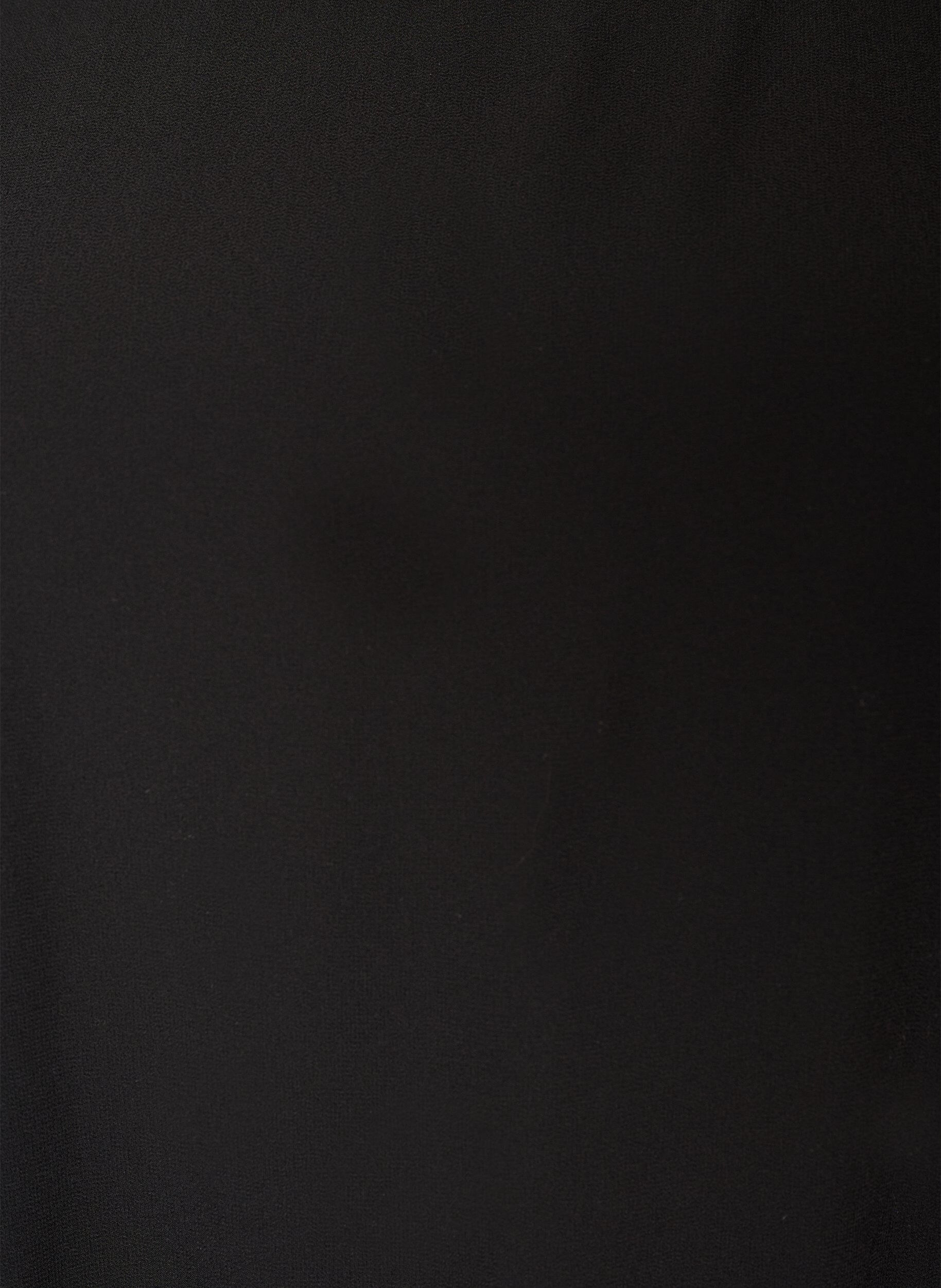 ZizziSzyfonowa bluzka z efektem balonu, Czarne, Packshot image number 2