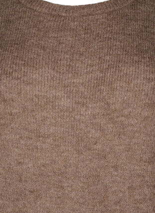 Melanzowy sweter z okraglym dekoltem, Caribou Mel., Packshot image number 2