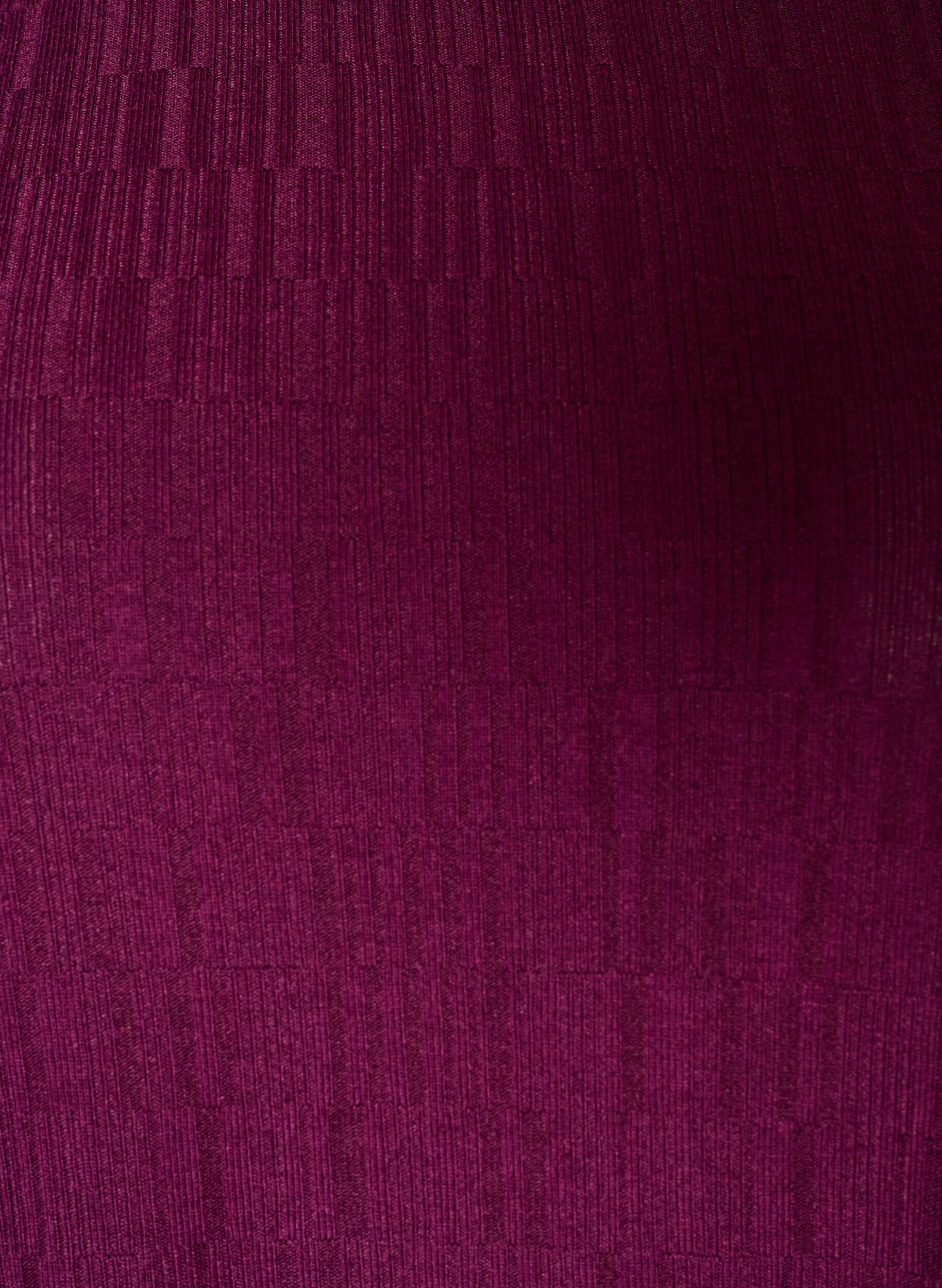ZizziBluzka z faktura i rekawami 3/4, Fioletowy, Packshot image number 2