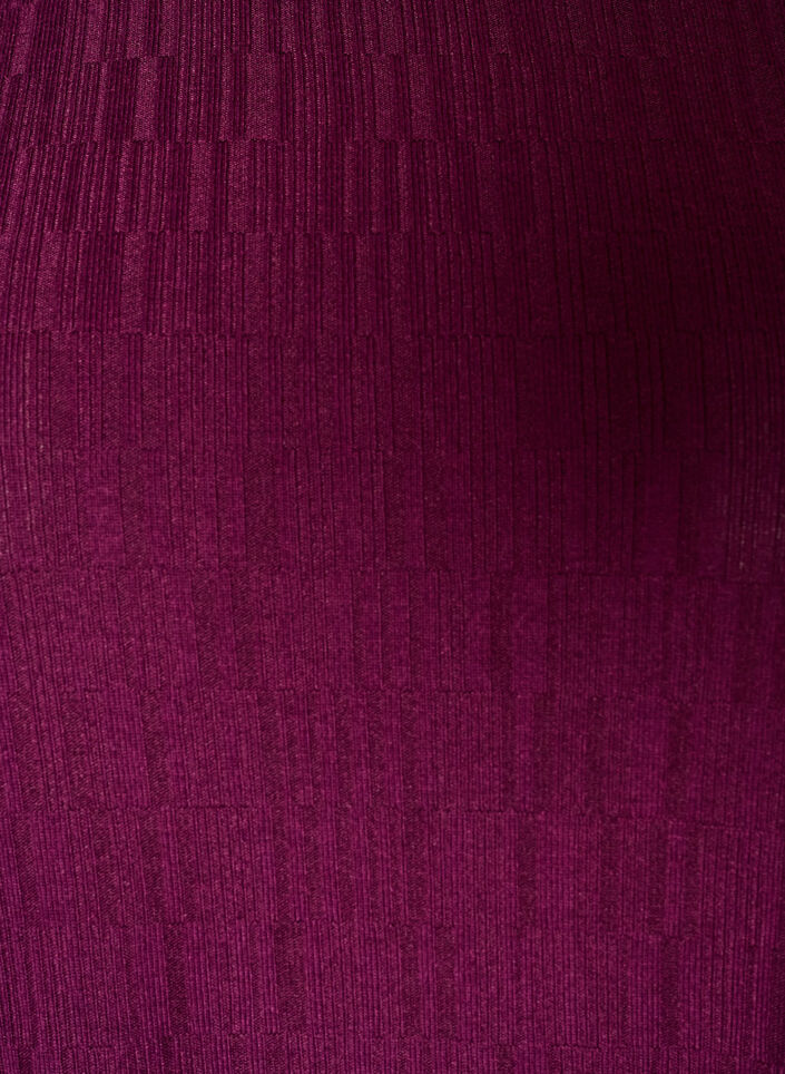 Bluzka z faktura i rekawami 3/4, Fioletowy, Packshot image number 2