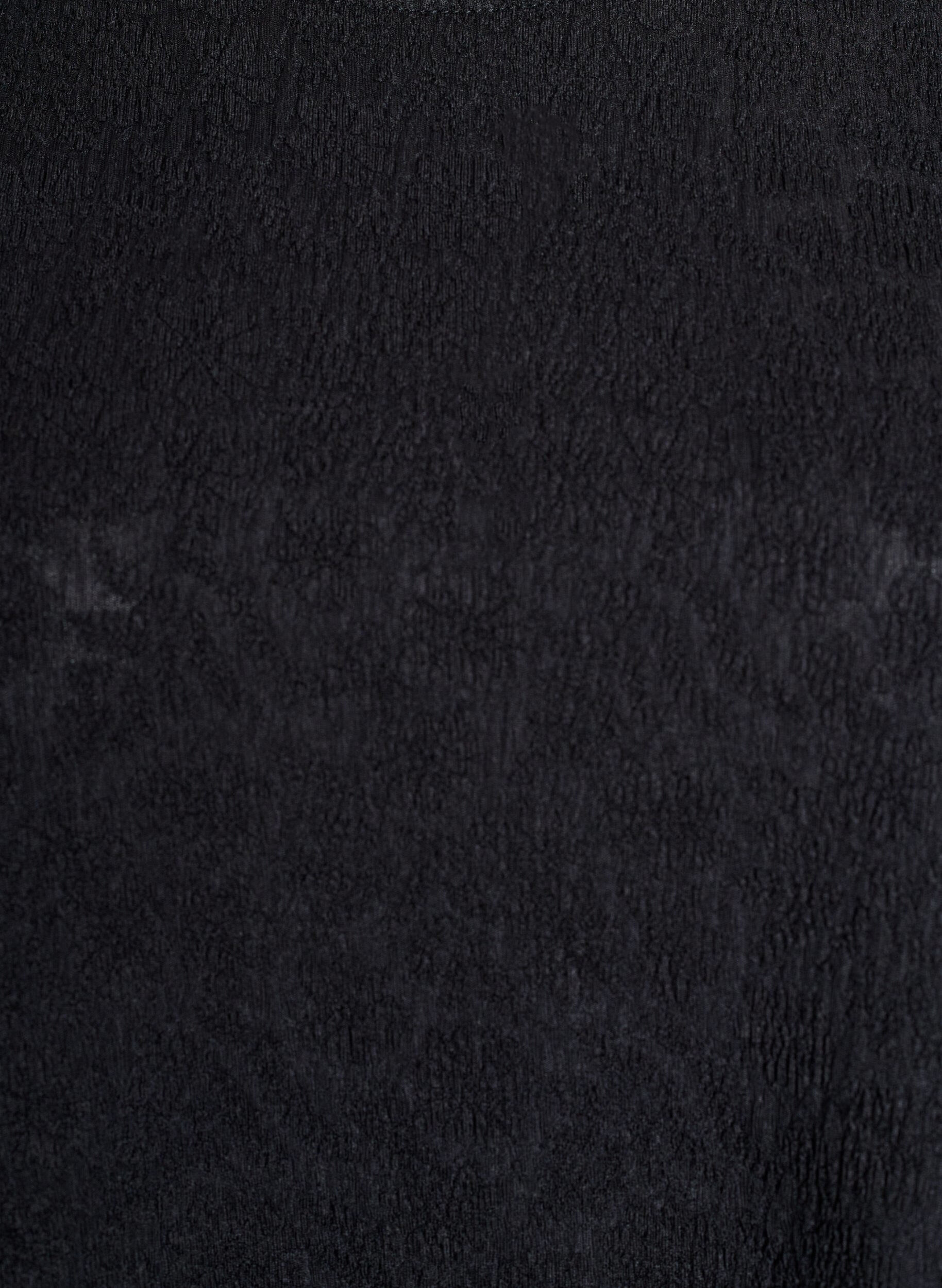 Zizzi Strukturalna bluzka z&nbsp;kr&oacute;tkim rekawem, Czarne, Packshot image number 2