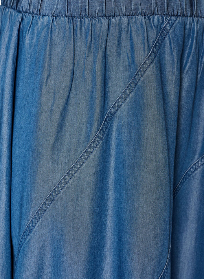 Sp&oacute;dnica maxi w stylu dzinsowym uszyta z materialu TENCEL&trade; Lyocell, Niebieskie, Packshot image number 2